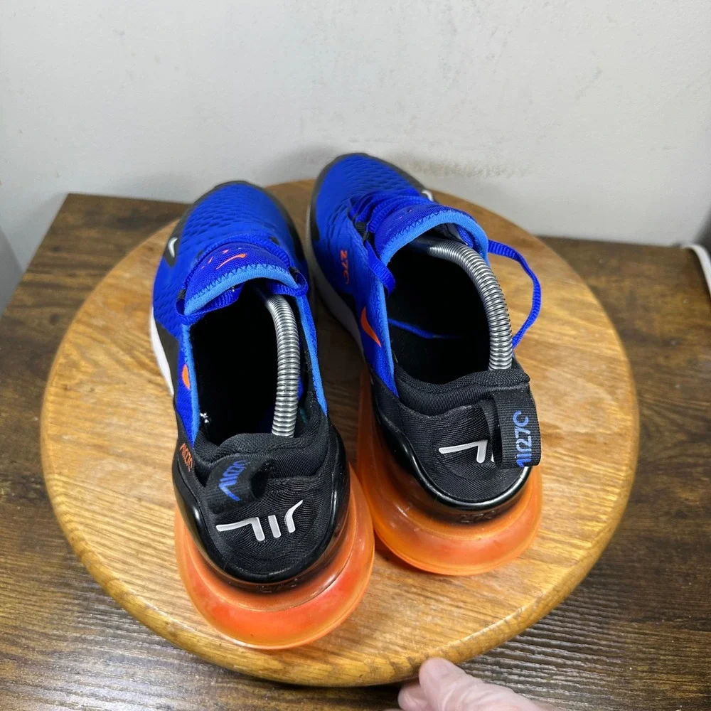 Nike Air Max 270 Racer Blue Total Orange Mens Sneakers AH8050-401 Size 9.5